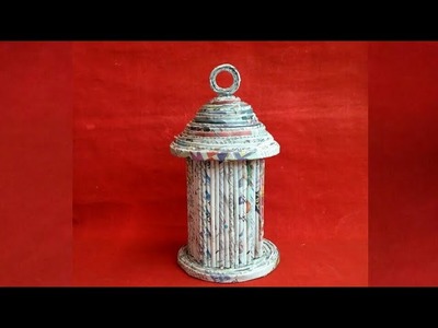 Newspaper jar | Newspaper craft ideas | best out of waste |