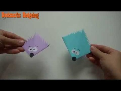 Origami Bookmarks Hedgehog Paper Craft For Kids