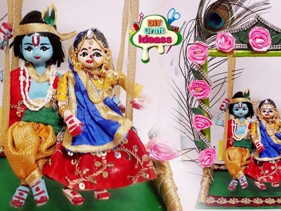 Radha Krishna Making | Newspaper Craft | DIY | Creative Craft | Newspaper Doll |  Arush diy craft