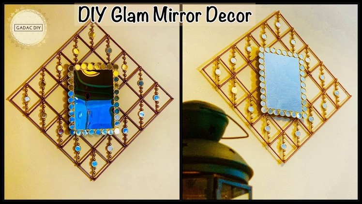 Unique Wall Decoration Idea with Mirror| gadac diy| wall hanging craft ideas| Home decorating Ideas