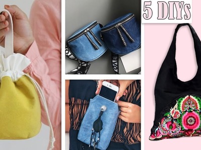 5 EPIC DIY BAG IDES $1 USD SPENDING. Cute Purse Bag Tutorial