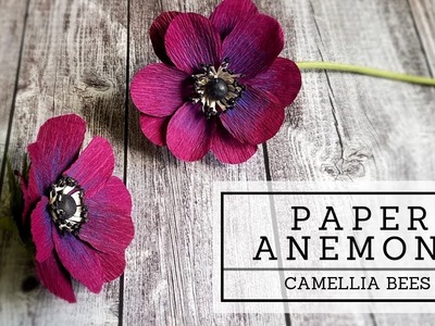 Anemone paper flower DIY  How to make crepe paper flowers