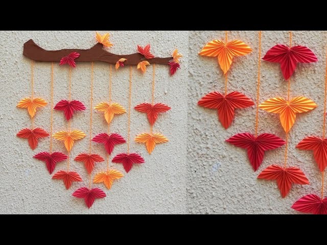 Attractive Paper Wall Hanging | DIY easy paper crafts tutorial - Wall decoration ideas