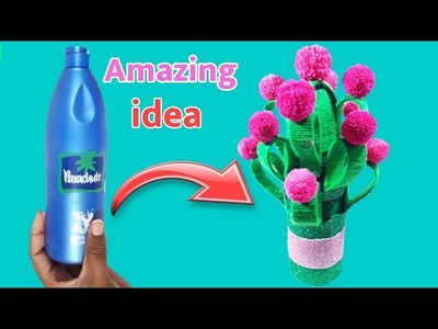 Coconut oil Bottle Craft | Best Out Of Waste | Parachute Oil Bottle Craft | Waste Material Craft
