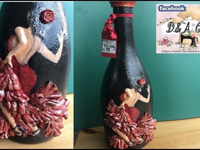 DIY: How to make Dancer decoration on a bottle TUTORIAL