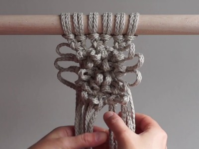 DIY Macrame Tutorial - Square Knots with Picots Pattern