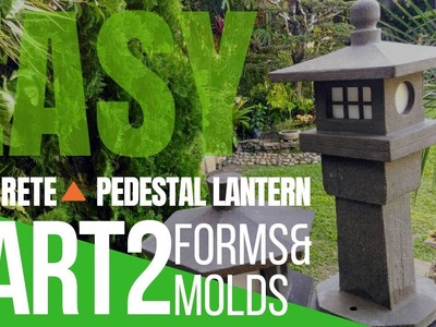 DIY ¦ Making a Simple Concrete Japanese Lantern with LED light ¦ Video Series # 1 Part 2