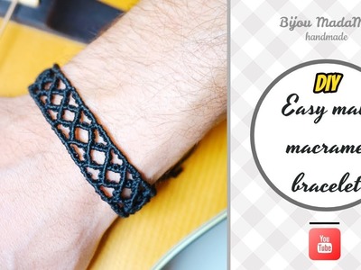 DIY man's macrame bracelet | Easy macrame bracelet tutorial | Men bracelet design