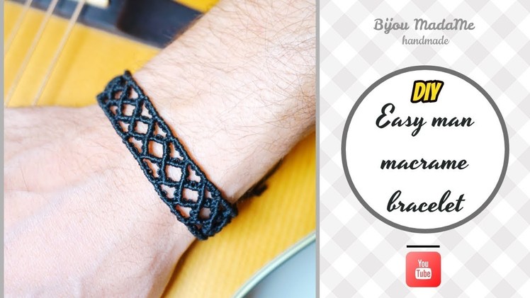 DIY man's macrame bracelet | Easy macrame bracelet tutorial | Men bracelet design