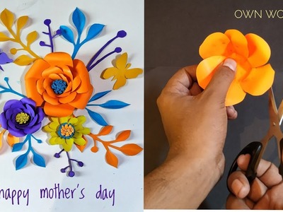 DIY Mother's Day card. Mother's Day card making. Flower card for Mom