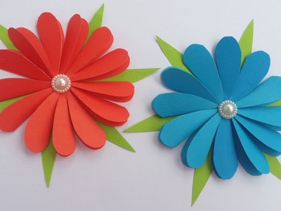 DIY: Paper Flower!!! How to Make Easy & Beautiful Paper Flower for Wall.Room.Home  Decoration!!!
