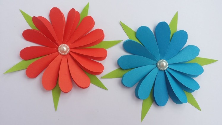 DIY: Paper Flower!!! How to Make Easy & Beautiful Paper Flower for Wall.Room.Home  Decoration!!!