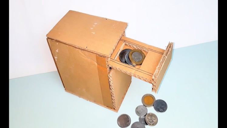 DIY | PIGGY BANK.PERSONAL Coin Saving Bank | Made with Card board |
