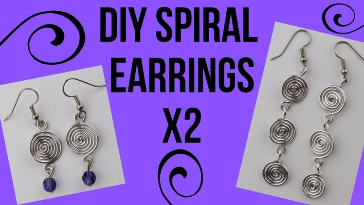 DIY Wire Spiral Earrings Tutorial