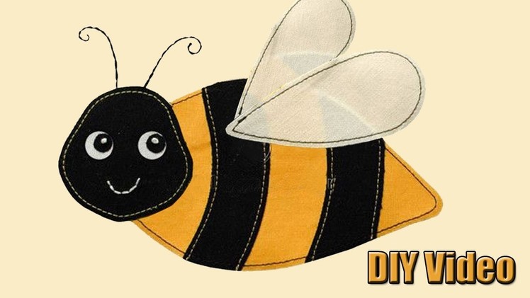 Do it yourself DIY felt bee by Super Simple Skills For kids