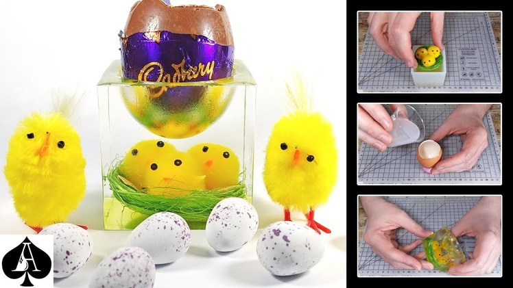Easter Chicks Egg Cup or Trinket Box from Epoxy Resin | Tutorial | DIY