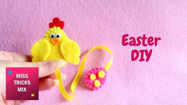 Easy Chick Egg Felt Bookmark DIY Tutorial | Easter Crafts.