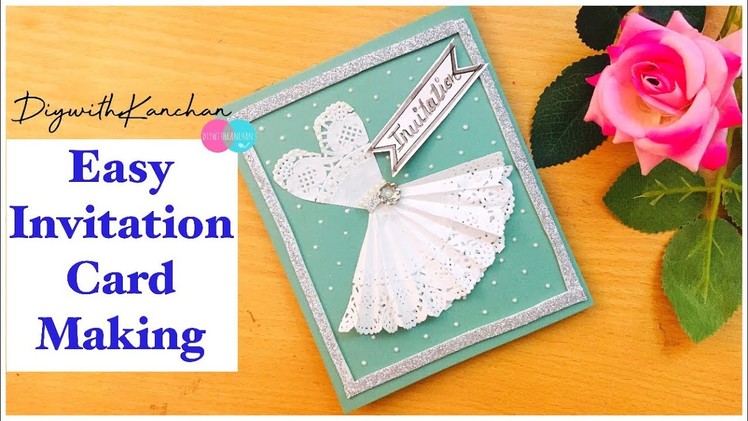 Easy Invitation Card Making.Invitation Card For Birthday.Farewell.Girls.DIY-Birthday Card For Girls