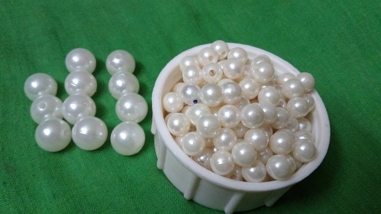 HANDMADE JEWELLERY || How to make Pearl Beaded Necklace || Diy || jewellery making at home || Diyart