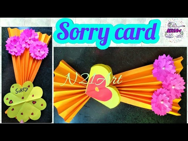 How to Make a Beautiful Sorry Card \\ Sorry Card Tutorial \\ DIY Sorry Card | Greeting Card