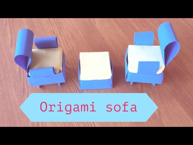 How to make a paper sofa - Diy paper crafts (very Easy) by paper art