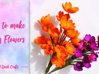 How to make foam flowers | DIY flowers tutorial | diy quick crafts