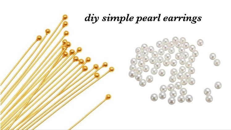 How To Make Simple And Beautiful Pearl Earrings At Home | DIY | Pearls Jewelry Making|Pearl Ball
