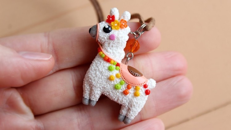 Miniature cute Lama\llama\Alpaca. Made from polymer clay. Tutorial. DIY. Миниатюрная Лама\Альпака