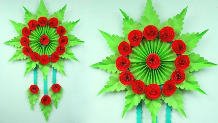 Paper Flower Wall Hanging | Paper Flower Decoration Hanging | DIY Paper Crafts