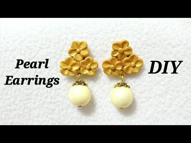 Polymer Clay Tutorials | 5 Minute DIY Jewelry | Quick & Easy To Make Polymer Clay Pearl Earrings