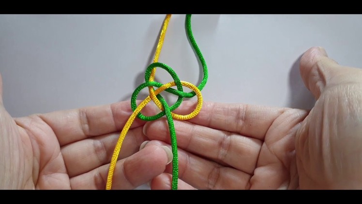 TUTORIAL 04- DIY How to make Double -Line button Knot for bracelet , hanging ornament, key chain