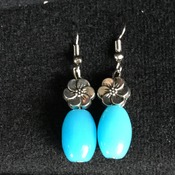 Boucles d’oreilles perles bleues
