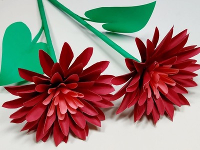 DIY Paper Flower: How to Very Pretty Stick Flower for Room Decoration | Jarine's Crafty Creation