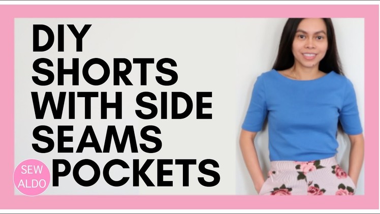 DIY Shorts with Pockets, Pajama Shorts,  Sewing Projects for Beginners, Sew Aldo