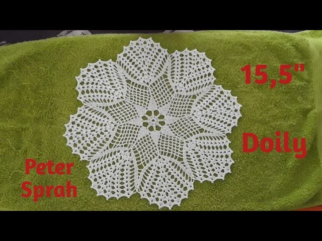 How to crochet 15,5" Doily - Video tutorial