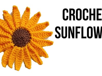 How to crochet a sunflower. Free tutorial. pattern. Easy Crochet