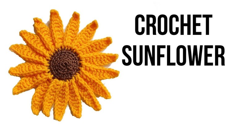 How to crochet a sunflower. Free tutorial. pattern. Easy Crochet