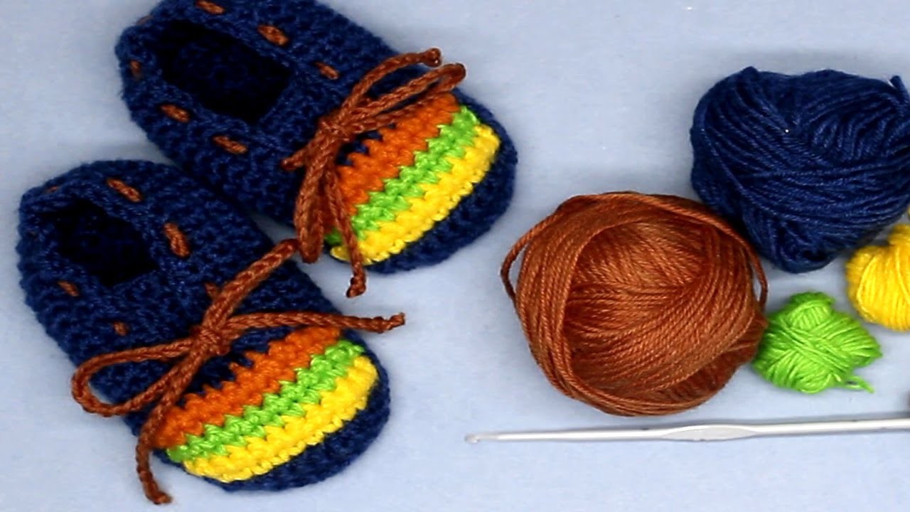 How To Crochet Cuffed Baby Booties For Beginners