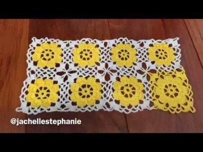 HOW TO CROCHET FLOWER GRANNY SQUARE AND JOIN AS YOU GO (PATTERN 856)