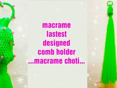 How to make Macrame comb hanger.macrame comb holder. Macramechoti comb hanger with beads