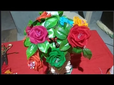 How to make organdy rose flowers, How to make Cloth flowers , Best Organdy cloth DIY