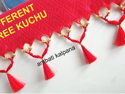 How To Make Saree Pallu Knots with Beads. New silk Saree Pallu Knots Design
