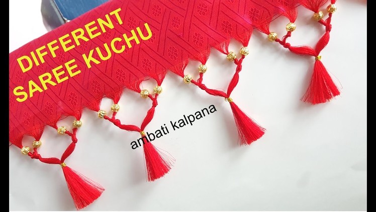How To Make Saree Pallu Knots with Beads. New silk Saree Pallu Knots Design