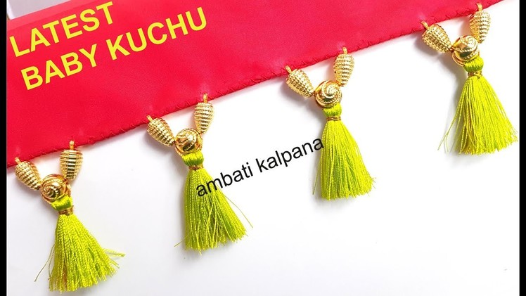 How to make simple and easy baby kuchu.tassels || beautiful baby kuchu design for beginners