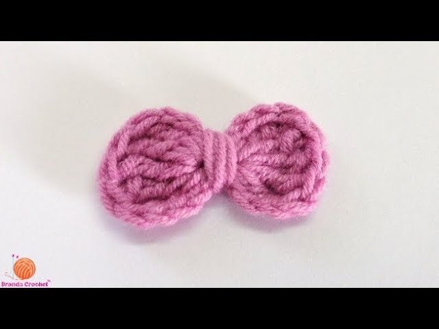 كروشيه اسهل طريقه فيونكة - Crochet a simple bow
