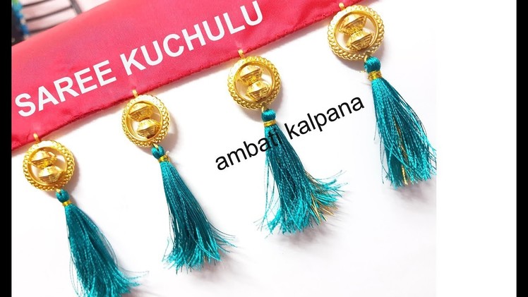 Simple Saree Kuchu.Tassels Making idea at home || How to Make Saree Kuchulu with ring beads