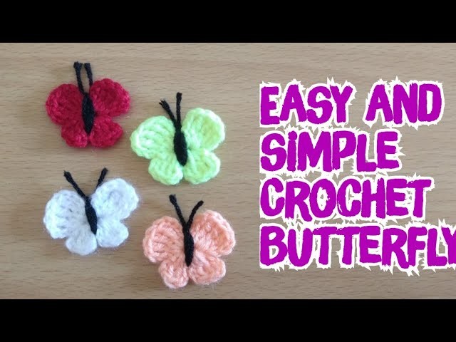 Very easy and simple crochet butterfly .DlY Crochet Tutorial