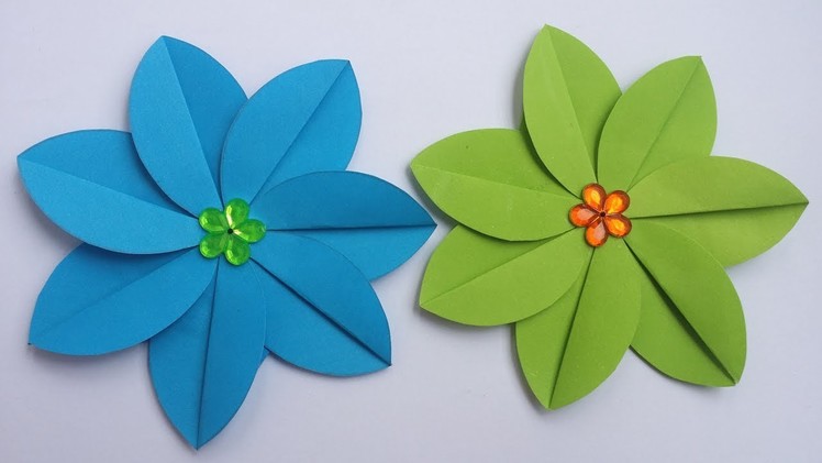 DIY: Paper Flower!!  How to Make Beautiful Paper Flower For Wall. Room Decoration!!!