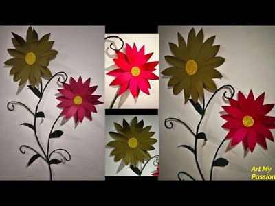 DIY Paper Flower Wall Hanging | Wall Decoration Ideas | How To Make Easy Paper Flower Wall Hanging