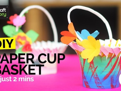 Easy Diy Paper Cup Basket | Mini Paper Crafts Ideas | How to | lil Craft Factory